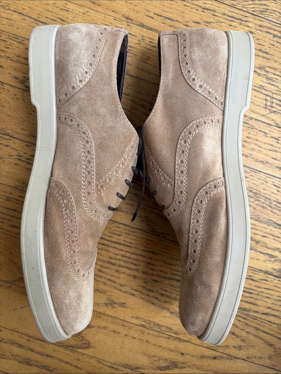 Ermenegildo Zegna Men's Suede Wingtip Oxfords - Light Brown